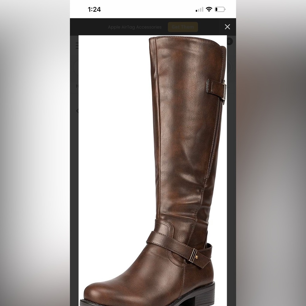 DREAM PAIRS Women's ARITZ Brown Knee High Boots